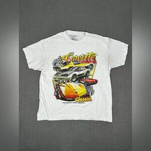 Corvette Classics T Shirt XL White Chevy Official Graphic Made in USA